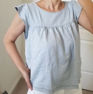 NWOT Ruffled Short Sleeve Shirt